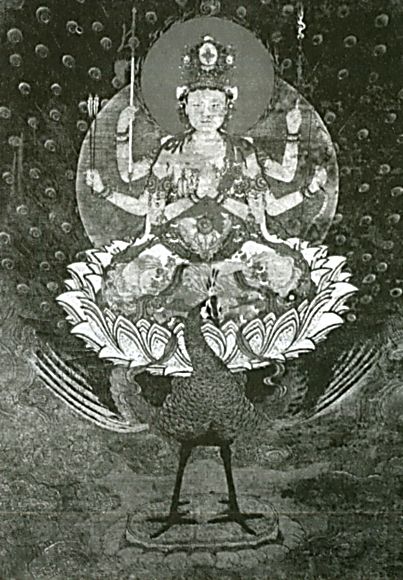 Король -павлин, буддийское божество в Китае в эпоху Сун. Божество забирало дурные мысли людей.
