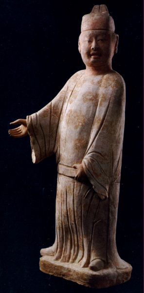 Чиновник. Китайская статуэтки эпохи Тан.