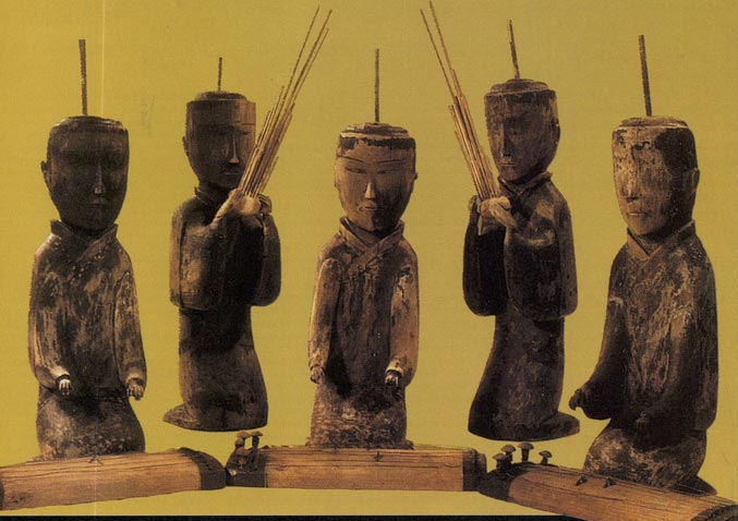 Музыканты. Статуэтки из гробницы. Китай 2- 3 век до н.э. 