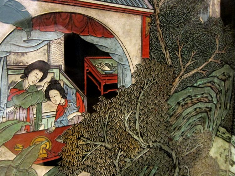 Укладка волос. Китайская живопись 18 века Эрмитаж. Фото Лимарева В.Н. 
