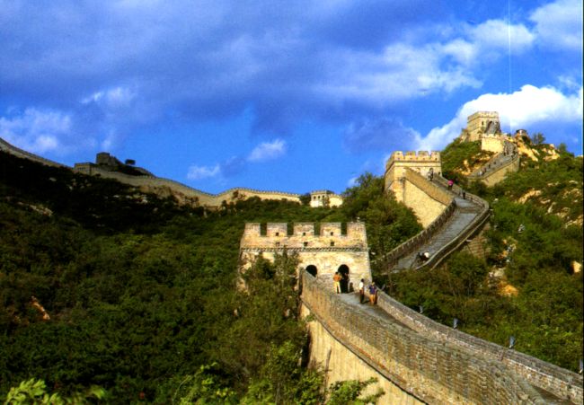 Великая китайская стена. китайкая открытка для туристов. Из коллекции Лимарева В.Н.